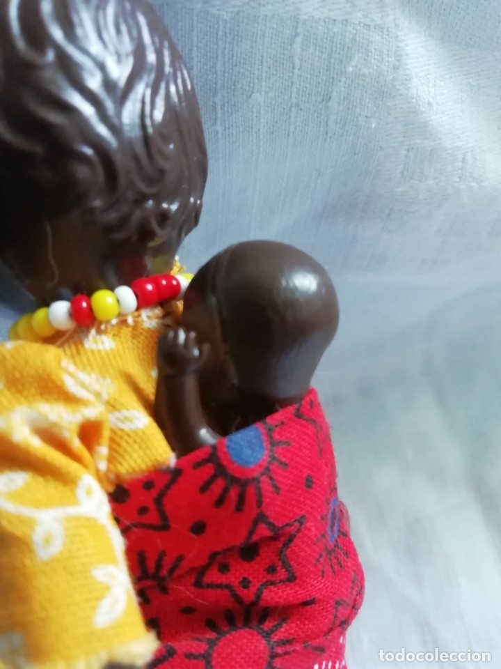Mu&ntilde;ecas celuloide: Antigua mu&ntilde;equita con beb&eacute; 16cm - Foto 5