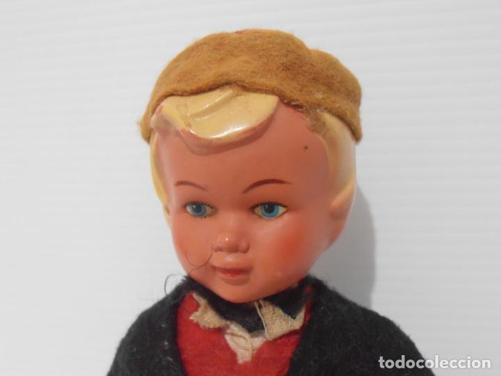 Mu&ntilde;ecas celuloide: ANTIGUO MU&Ntilde;ECO NI&Ntilde;O CELULOIDE A CUERDA FUNCIONA, FRANCIA - Foto 3