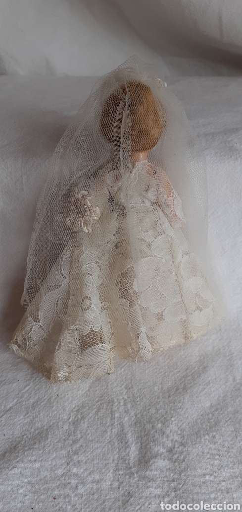 Mu&ntilde;ecas celuloide: MU&Ntilde;ECA ANTIGUA CELULOIDE VESTIDA DE NOVIA, COMUNION, 13 CM APROXIMADAMENTE - Foto 2