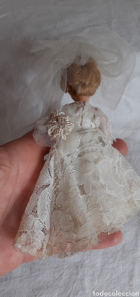 Mu&ntilde;ecas celuloide: MU&Ntilde;ECA ANTIGUA CELULOIDE VESTIDA DE NOVIA, COMUNION, 13 CM APROXIMADAMENTE - Foto 3