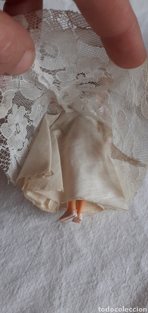 Mu&ntilde;ecas celuloide: MU&Ntilde;ECA ANTIGUA CELULOIDE VESTIDA DE NOVIA, COMUNION, 13 CM APROXIMADAMENTE - Foto 4