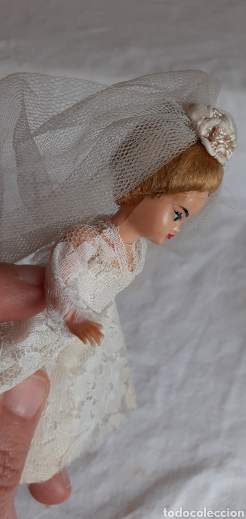 Mu&ntilde;ecas celuloide: MU&Ntilde;ECA ANTIGUA CELULOIDE VESTIDA DE NOVIA, COMUNION, 13 CM APROXIMADAMENTE - Foto 10