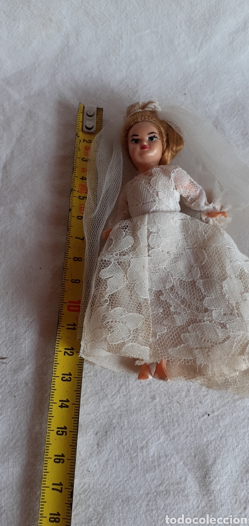 Mu&ntilde;ecas celuloide: MU&Ntilde;ECA ANTIGUA CELULOIDE VESTIDA DE NOVIA, COMUNION, 13 CM APROXIMADAMENTE - Foto 11