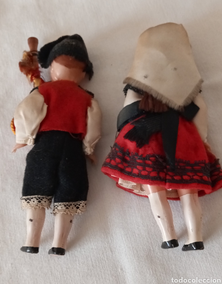 Mu&ntilde;ecas celuloide: Antiguos mu&ntilde;ecos a&ntilde;os 50, trajes regionales en celuloide - Foto 3
