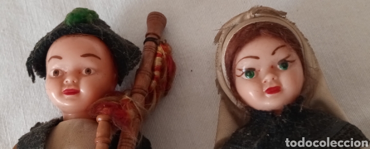 Mu&ntilde;ecas celuloide: Antiguos mu&ntilde;ecos a&ntilde;os 50, trajes regionales en celuloide - Foto 4