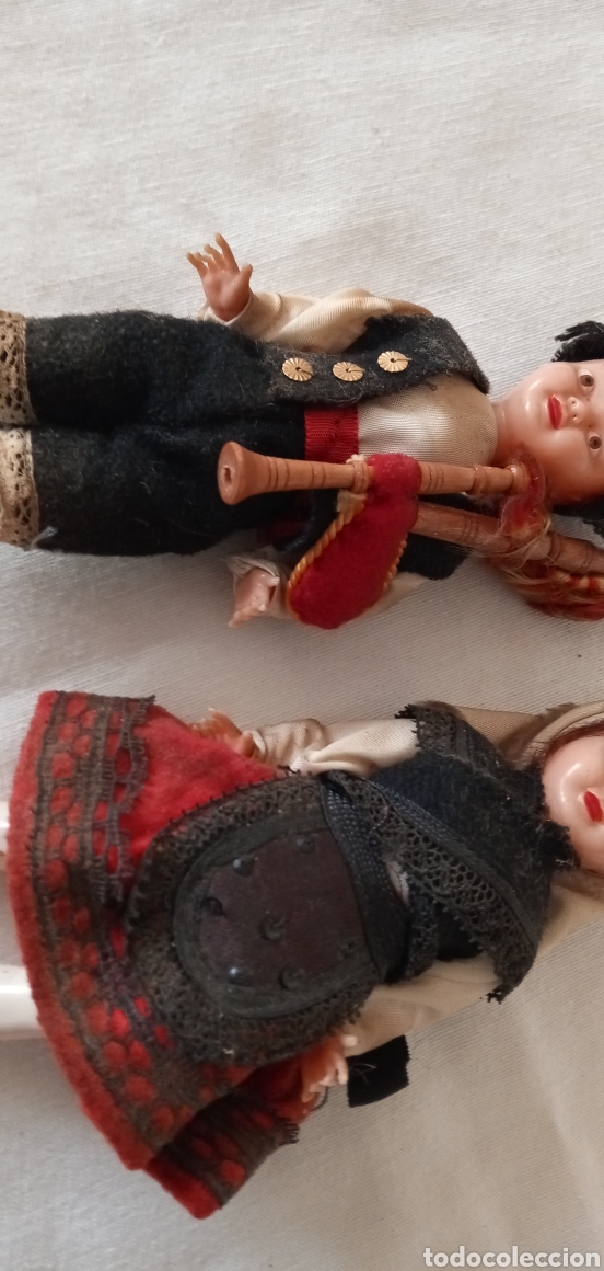Mu&ntilde;ecas celuloide: Antiguos mu&ntilde;ecos a&ntilde;os 50, trajes regionales en celuloide - Foto 5