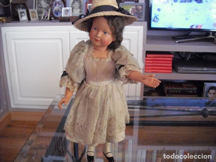 Mu&ntilde;ecas celuloide: MU&Ntilde;ECA DE CELULOIDE TODA ORIGINAL, 35 CMS, EN EL CUELLO MARCA FRANCE 35 - Foto 2
