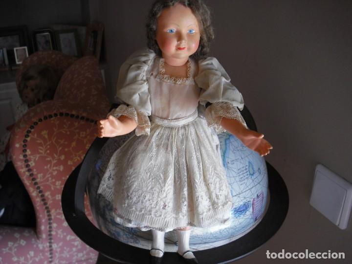 Mu&ntilde;ecas celuloide: MU&Ntilde;ECA DE CELULOIDE TODA ORIGINAL, 35 CMS, EN EL CUELLO MARCA FRANCE 35 - Foto 4
