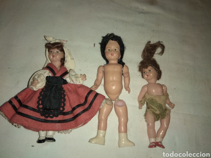 Mu&ntilde;ecas celuloide: Lote de 3 Antiguas Mu&ntilde;ecas de Celuloide - Foto 9