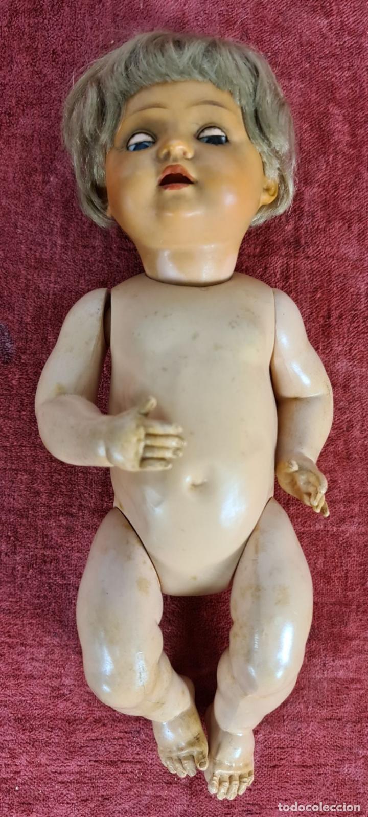 Mu&ntilde;ecas celuloide: MU&Ntilde;ECA DE CELULOIDE. OJOS BASCULANTES. SCHUTZ MARKE. ALEMANIA. CIRCA 1930. - Foto 4