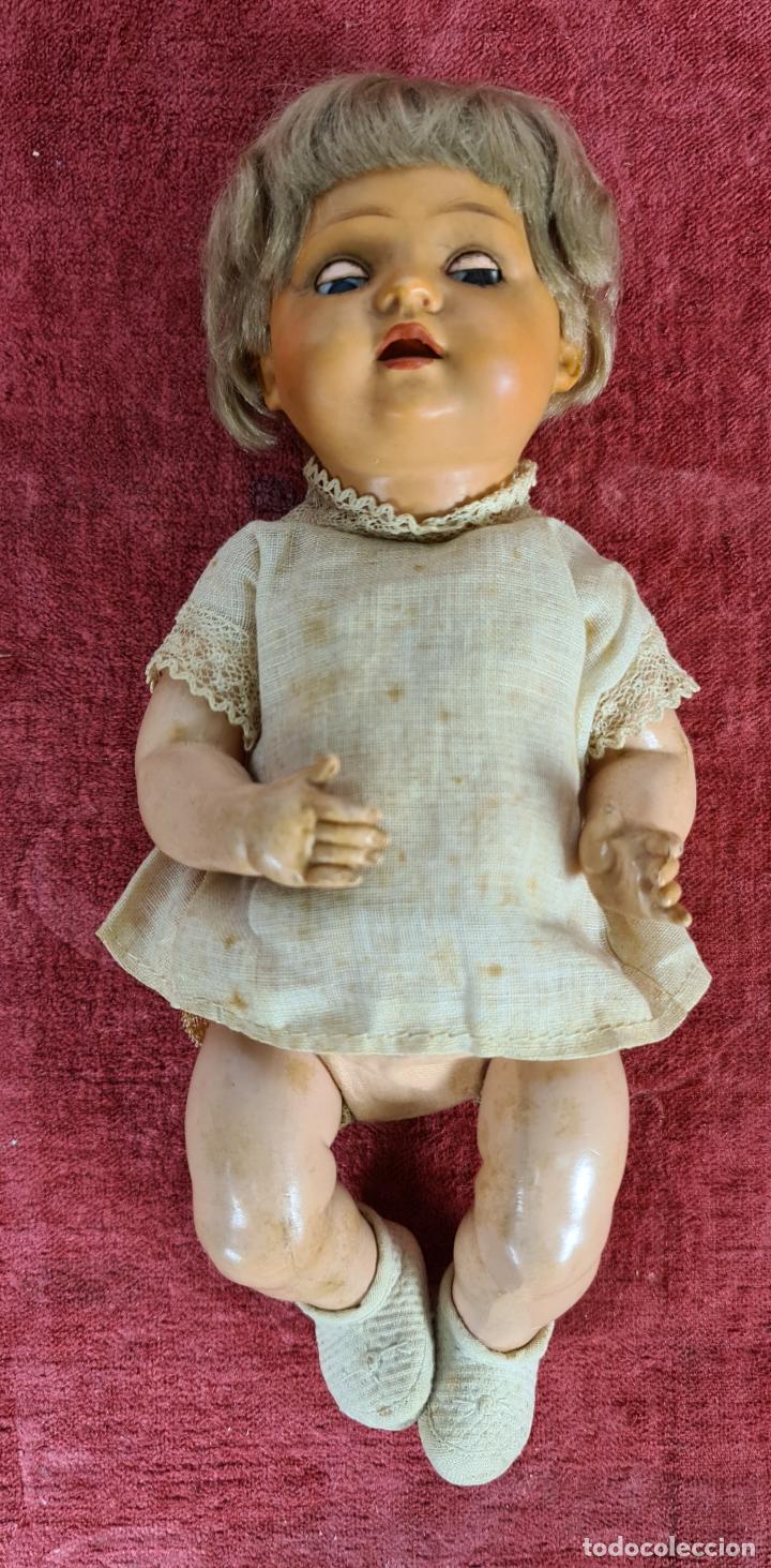 Mu&ntilde;ecas celuloide: MU&Ntilde;ECA DE CELULOIDE. OJOS BASCULANTES. SCHUTZ MARKE. ALEMANIA. CIRCA 1930. - Foto 1