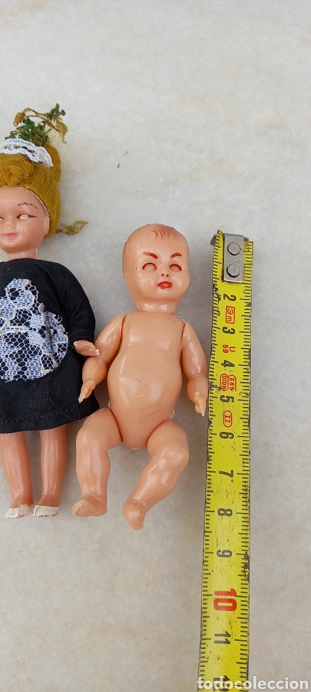 Mu&ntilde;ecas celuloide: MU&Ntilde;ECA NI&Ntilde;ERA Y BEBE DE CELULOIDE OJOS BASCULANTES ANTIGUOS - Foto 6
