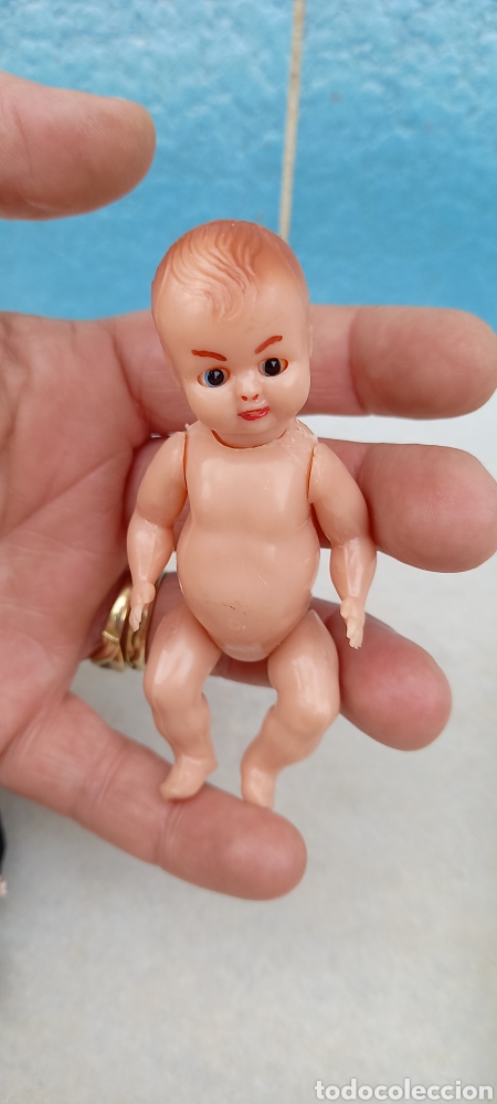 Mu&ntilde;ecas celuloide: MU&Ntilde;ECA NI&Ntilde;ERA Y BEBE DE CELULOIDE OJOS BASCULANTES ANTIGUOS - Foto 7