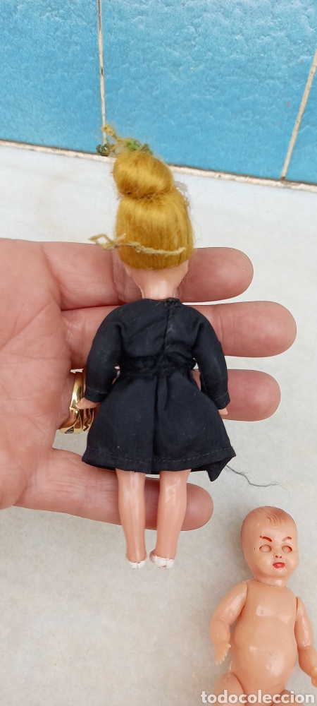 Mu&ntilde;ecas celuloide: MU&Ntilde;ECA NI&Ntilde;ERA Y BEBE DE CELULOIDE OJOS BASCULANTES ANTIGUOS - Foto 11