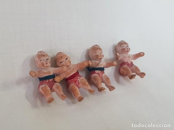 Mu&ntilde;ecas celuloide: Lote beb&eacute;s de goma. A&ntilde;os 40. - Foto 2
