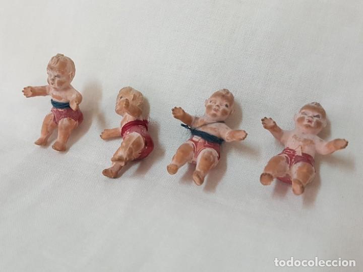 Mu&ntilde;ecas celuloide: Lote beb&eacute;s de goma. A&ntilde;os 40. - Foto 3