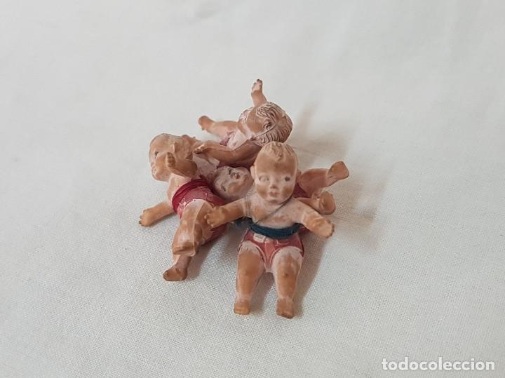 Mu&ntilde;ecas celuloide: Lote beb&eacute;s de goma. A&ntilde;os 40. - Foto 5