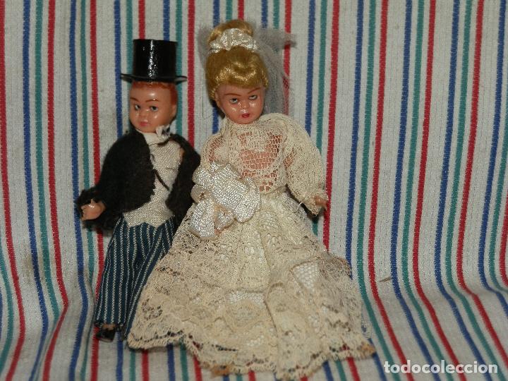 Mu&ntilde;ecas celuloide: MU&Ntilde;EQUITOS PAREJA DE NOVIOS EN CELULOIDE, OJOS DURMIENTES - Foto 9