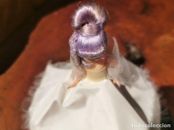 Mu&ntilde;ecas celuloide: PEQUE&Ntilde;A MU&Ntilde;ECA DE CELULOIDE OJOS DURMIENTES VESTIDO NOVIA - Foto 2