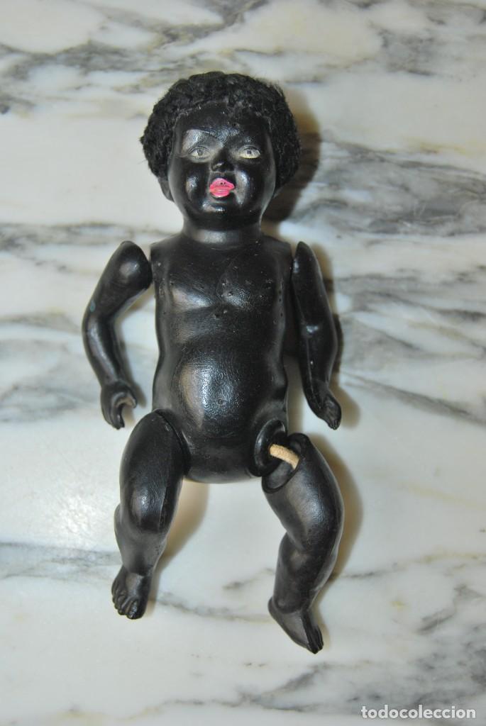 Mu&ntilde;ecas celuloide: MU&Ntilde;ECO NEGRO DE CELULOIDE - FRANCIA - PP. S.XX - Foto 1