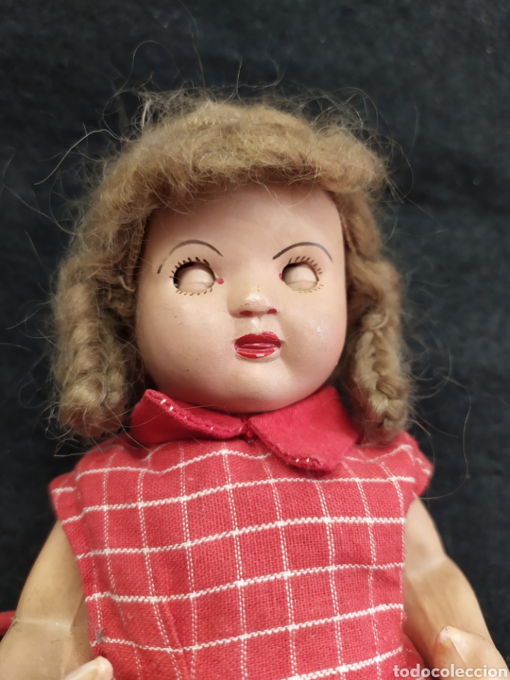 Mu&ntilde;ecas celuloide: Preciosa mu&ntilde;eca de celuloide, ojos durmientes. - Foto 3