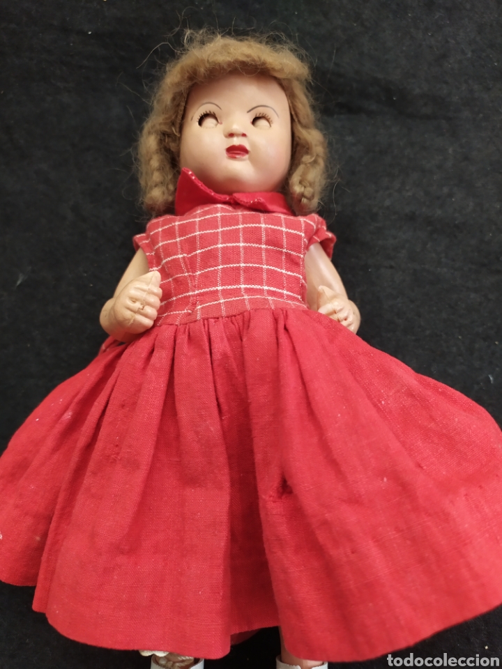 Mu&ntilde;ecas celuloide: Preciosa mu&ntilde;eca de celuloide, ojos durmientes. - Foto 4