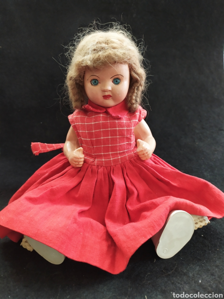 Mu&ntilde;ecas celuloide: Preciosa mu&ntilde;eca de celuloide, ojos durmientes. - Foto 10