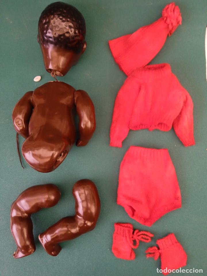 Mu&ntilde;ecas celuloide: NEGRITO DE CELULOIDE - CON SU ROPA - PARA RESTAURAR - 38 cm. APROX. - Foto 2