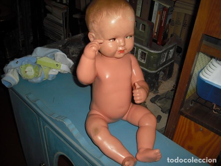 Mu&ntilde;ecas celuloide: MU&Ntilde;ECO CELULOIDE ,MARCA TORTUGA T 56- OJOS DENTRO DE LA CABEZA, - Foto 9