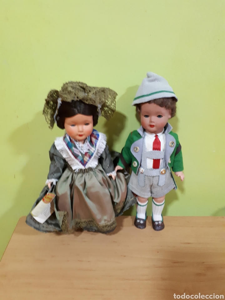 Mu&ntilde;ecas celuloide: Pareja de mu&ntilde;ecos de celuloide alemanes A&ntilde;os 50-60. - Foto 1