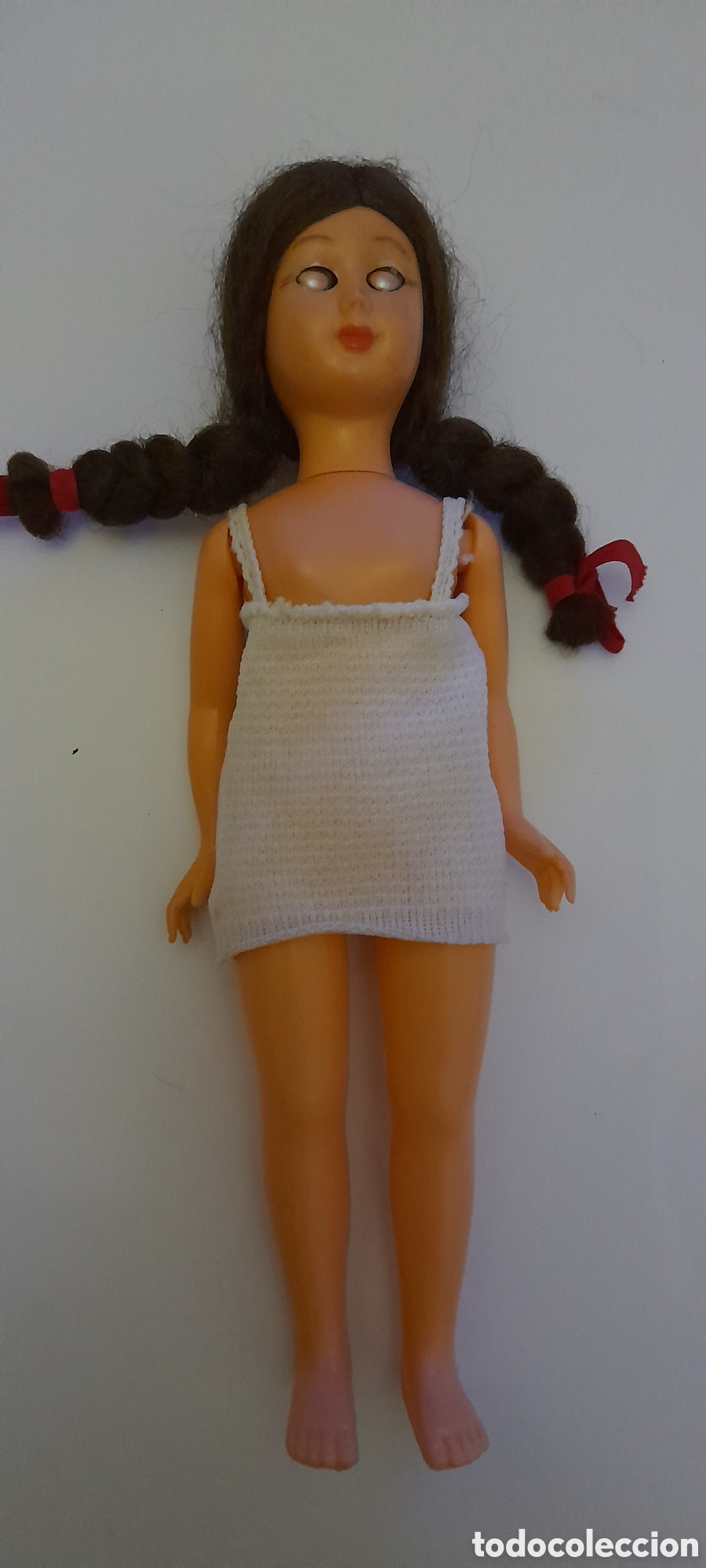 Mu&ntilde;ecas celuloide: Mu&ntilde;eca antigua ojos movibles - Foto 2