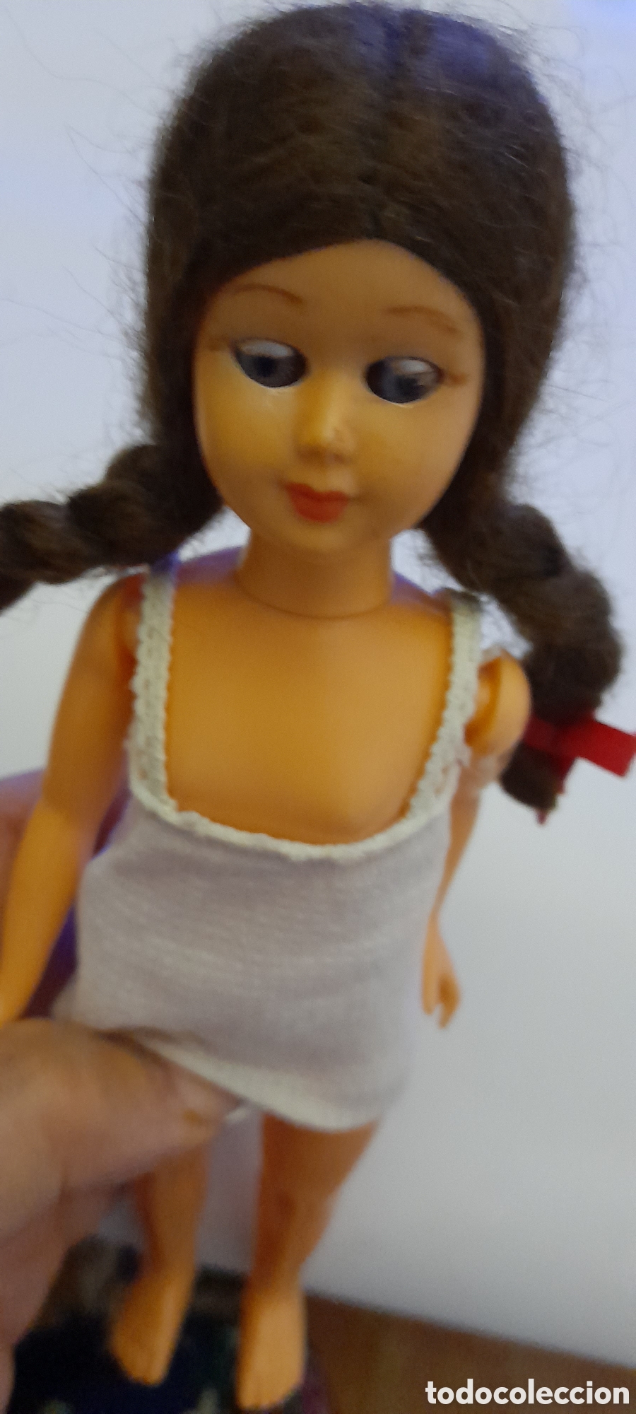 Mu&ntilde;ecas celuloide: Mu&ntilde;eca antigua ojos movibles - Foto 4