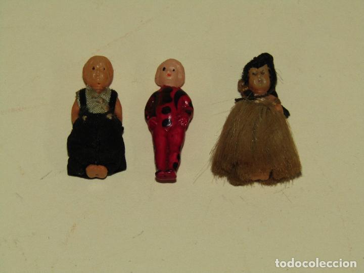Mu&ntilde;ecas celuloide: Antiguas Mu&ntilde;ecas en Miniatura Fabricadas en Celuloide - A&ntilde;o 1940-50s. - Foto 4