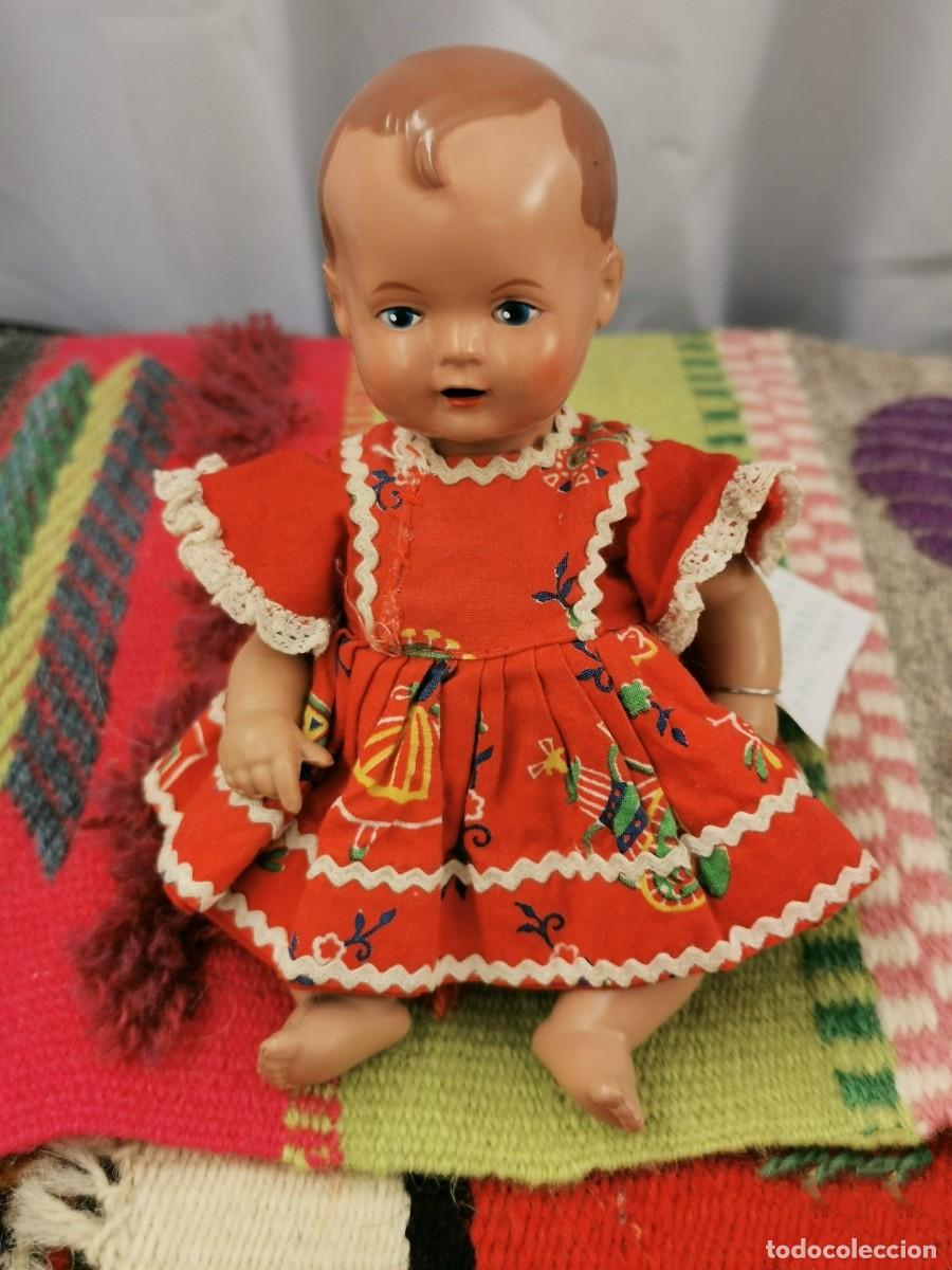 Mu&ntilde;ecas celuloide: vintage celluloid german doll - little turtle - Foto 1