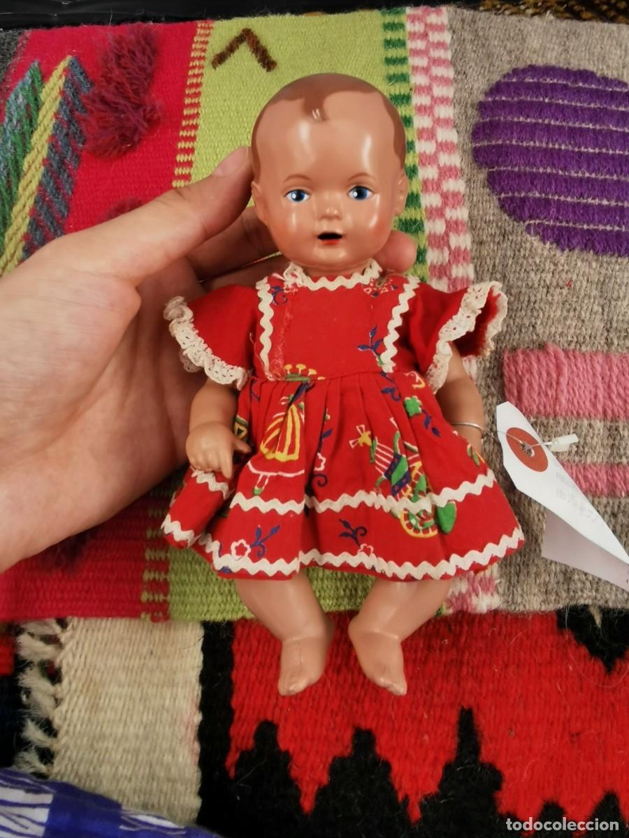 Mu&ntilde;ecas celuloide: vintage celluloid german doll - little turtle - Foto 4
