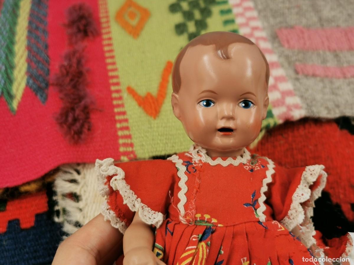 Mu&ntilde;ecas celuloide: vintage celluloid german doll - little turtle - Foto 6