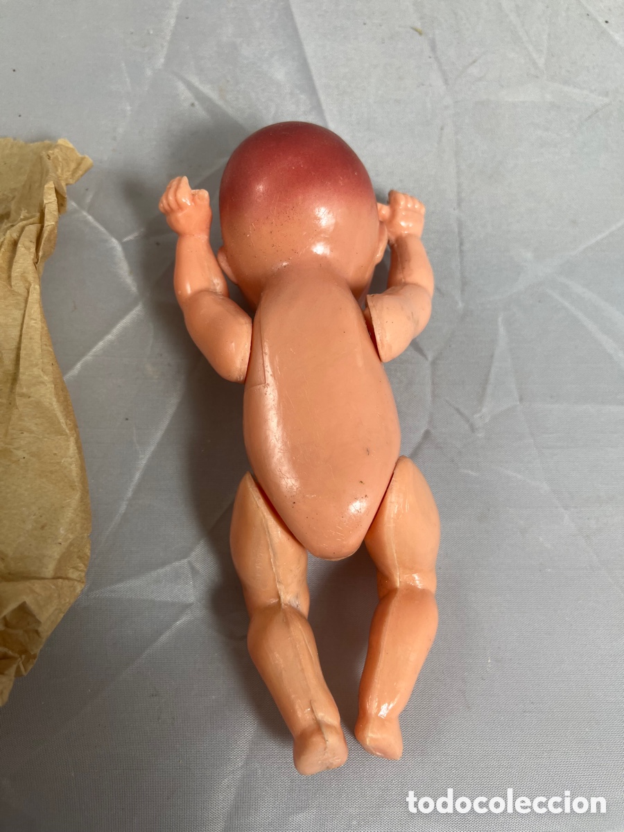 Mu&ntilde;ecas celuloide: Antigua mu&ntilde;eca de celuloide beb&egrave;, 15 cm alto - Foto 2