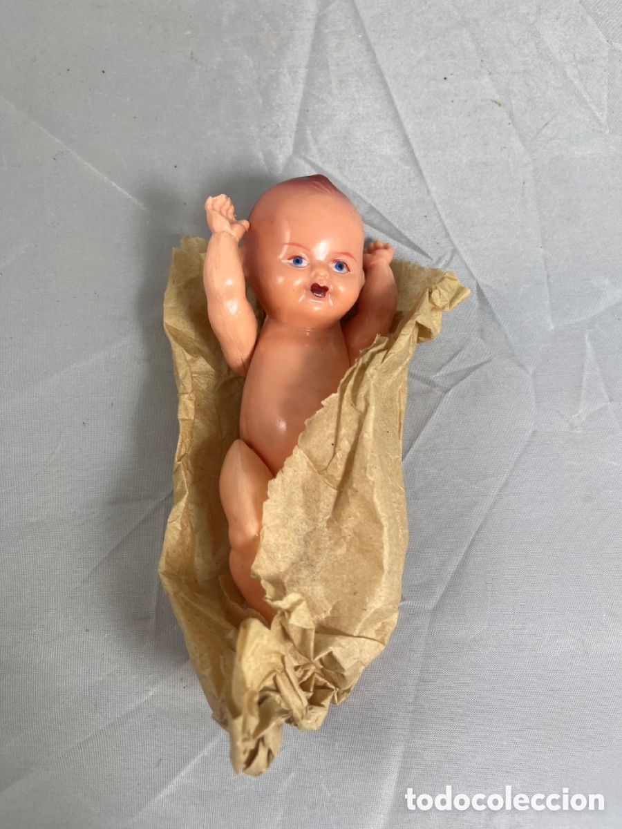 Mu&ntilde;ecas celuloide: Antigua mu&ntilde;eca de celuloide beb&egrave;, 15 cm alto - Foto 1