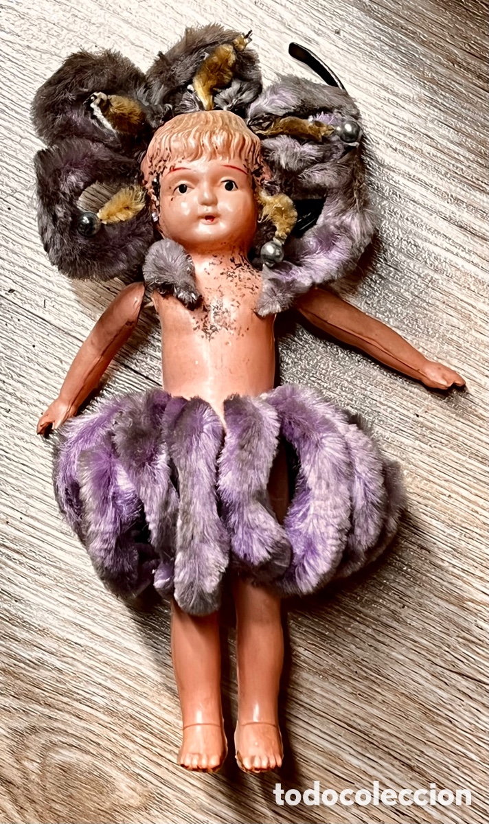 Mu&ntilde;ecas celuloide: Mu&ntilde;eca antigua de celuloide Jap&oacute;n Finales 1800 - Foto 1