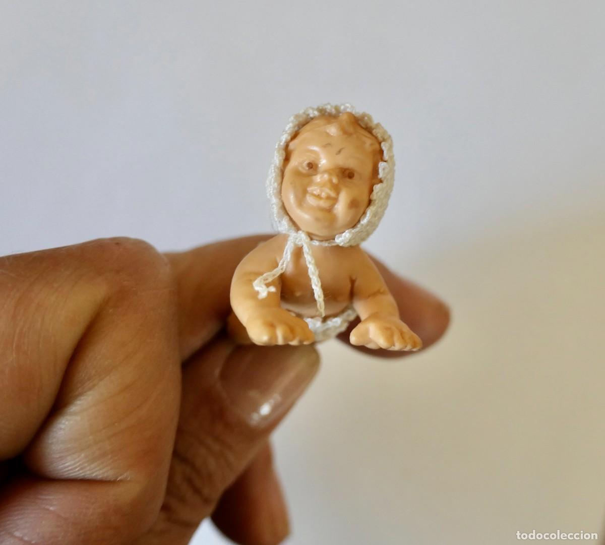 Mu&ntilde;ecas celuloide: peque&ntilde;o bebe de celuloide flexible 4 cm - Foto 7