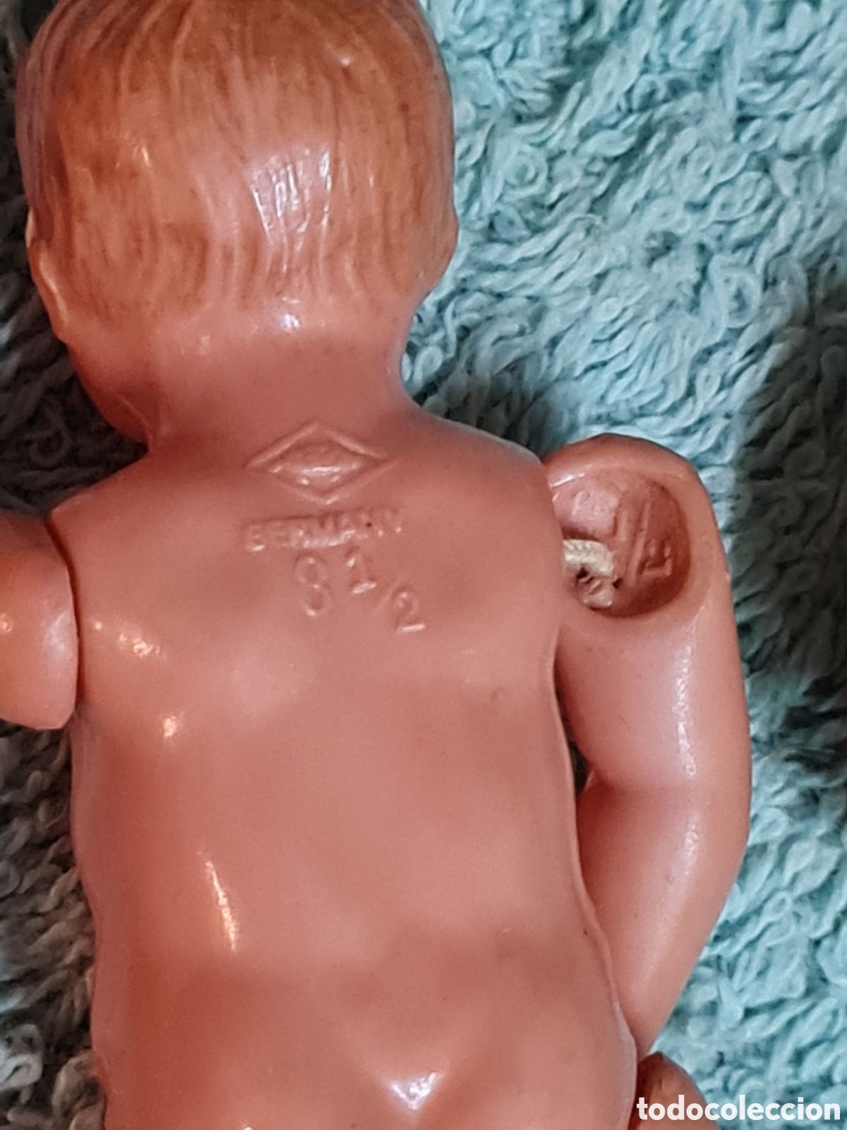 Mu&ntilde;ecas celuloide: Pareja de mu&ntilde;ecos antiguos de celuloide tortuga - Foto 4