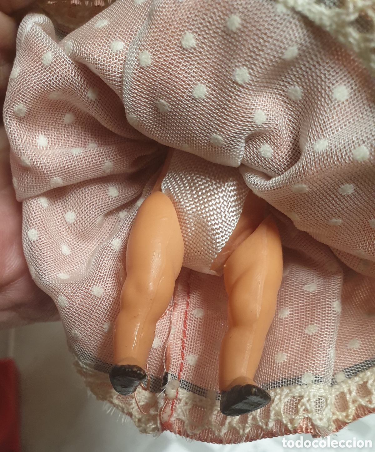 Mu&ntilde;ecas celuloide: Mu&ntilde;eca miniatura 10 cm pl&aacute;stico o celuloide vestida francesa - Foto 7