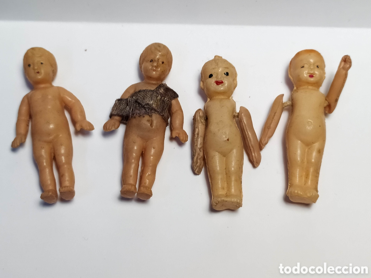 Mu&ntilde;ecas celuloide: Mu&ntilde;eco vintage miniatura. Celuloide. Lote de 8 - Foto 2
