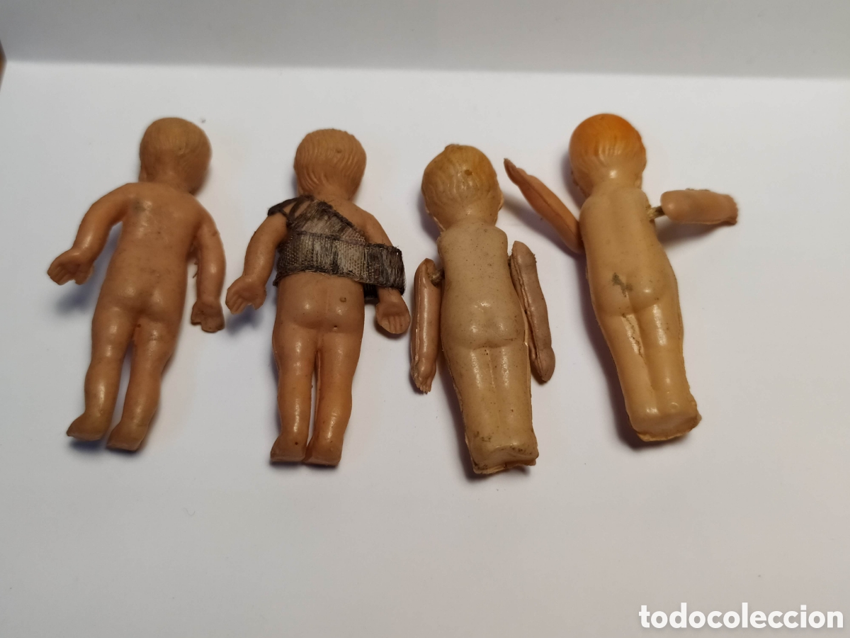 Mu&ntilde;ecas celuloide: Mu&ntilde;eco vintage miniatura. Celuloide. Lote de 8 - Foto 3