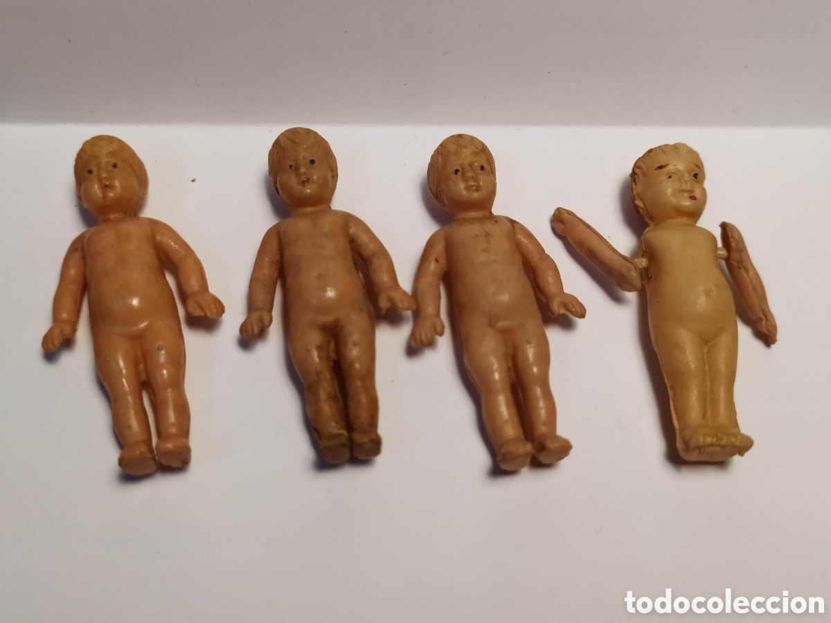 Mu&ntilde;ecas celuloide: Mu&ntilde;eco vintage miniatura. Celuloide. Lote de 8 - Foto 4