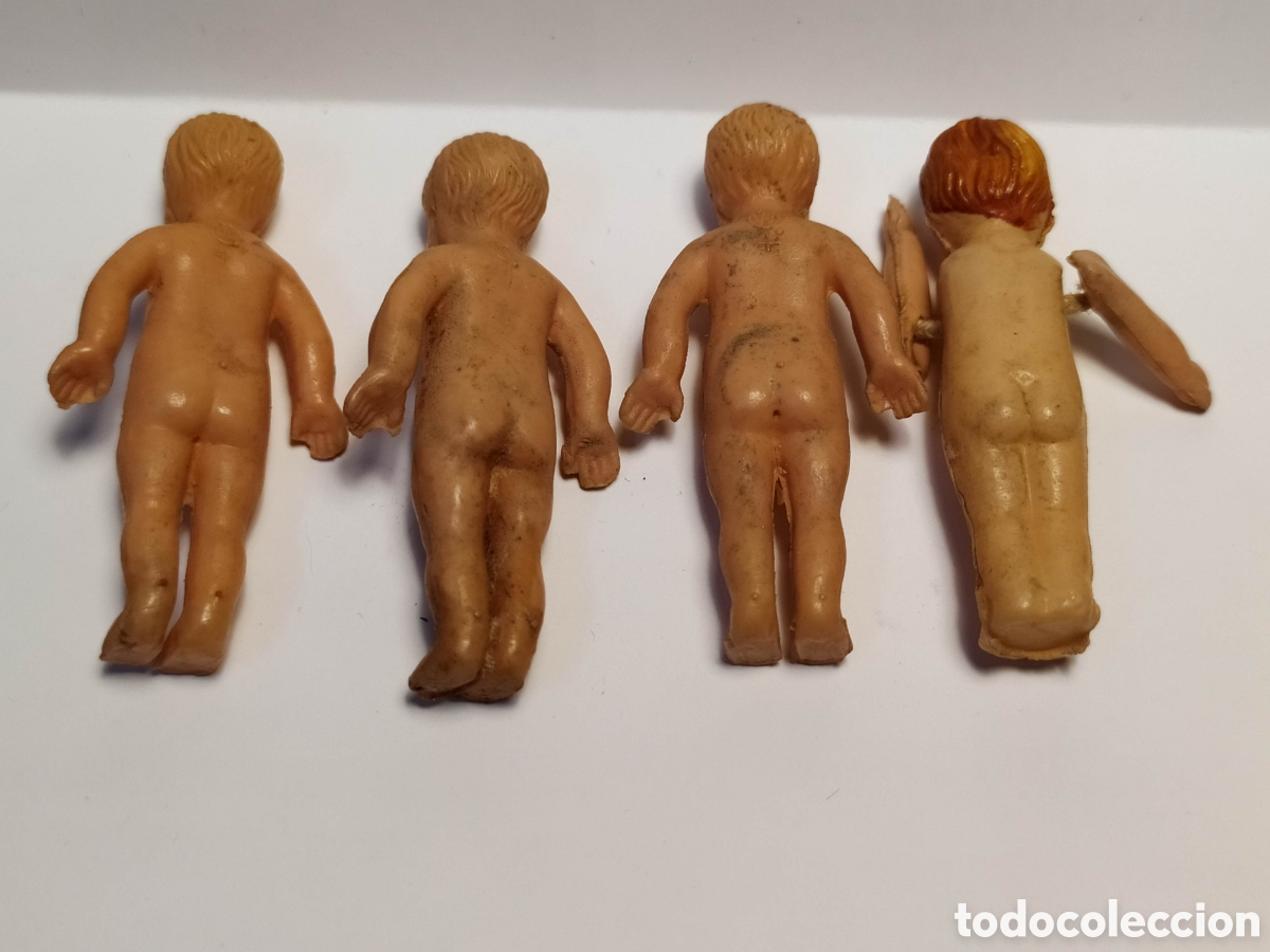 Mu&ntilde;ecas celuloide: Mu&ntilde;eco vintage miniatura. Celuloide. Lote de 8 - Foto 5