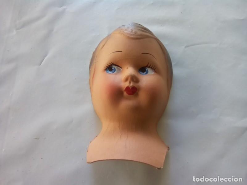 Mu&ntilde;ecas celuloide: MOLDE DE CARA DE MU&Ntilde;ECA MUY ANTIGUO , CARTON CELULOIDE ? , VER - Foto 1