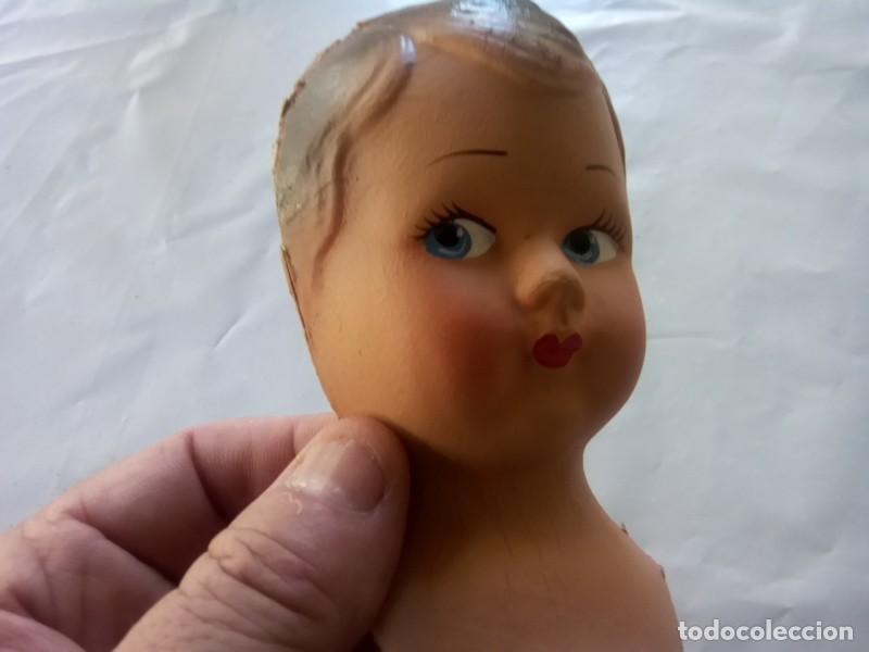 Mu&ntilde;ecas celuloide: MOLDE DE CARA DE MU&Ntilde;ECA MUY ANTIGUO , CARTON CELULOIDE ? , VER - Foto 5