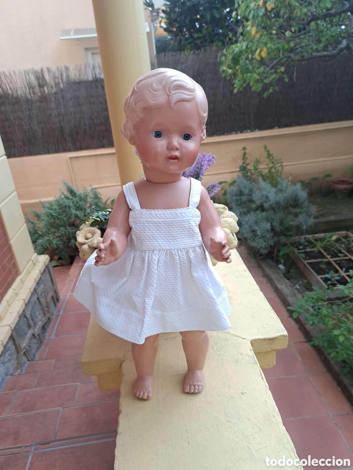 Mu&ntilde;ecas celuloide: Mu&ntilde;eca tortuga marcada de las primeras celuloide - Foto 1
