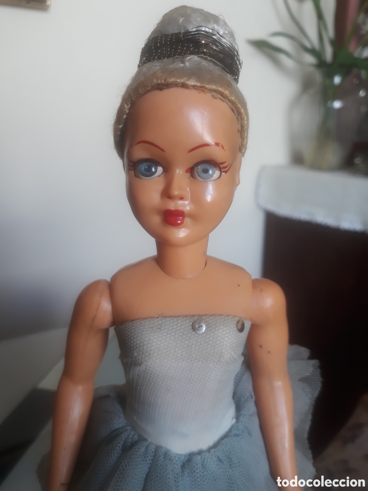 Mu&ntilde;ecas celuloide: Mu&ntilde;eca bailarina de celuloide, 29cm. - Foto 2